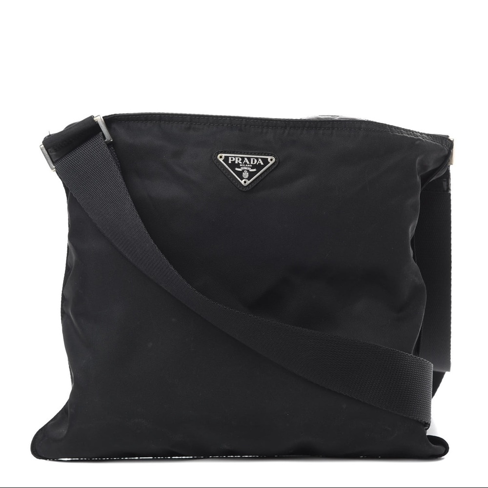 Authentic Prada tessuto messenger bag